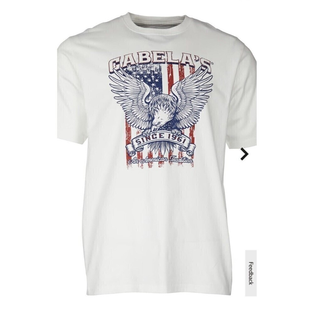 BASS PRO SHOPS American Tradition Since 1972 Patriotic Bald Eagle T-Shirt L New